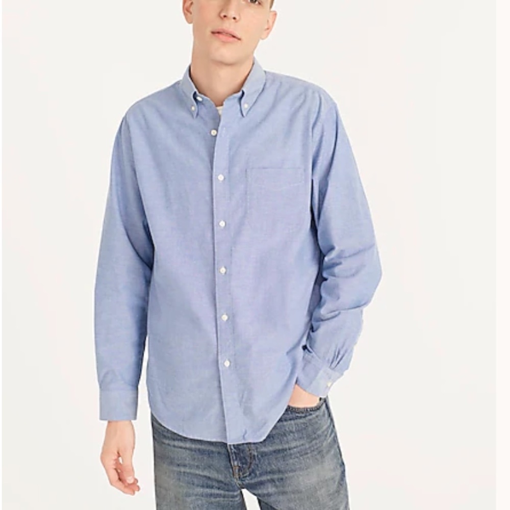 Slim Untucked Broken-in organic cotton oxford shirt Size S short | Light Grey
